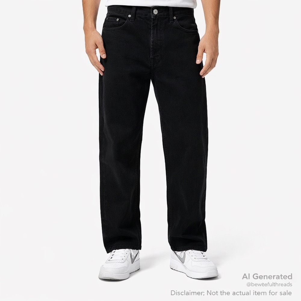 Nautica 34x30 Black Relaxed Fit Jeans – Men’s Classic Cotton